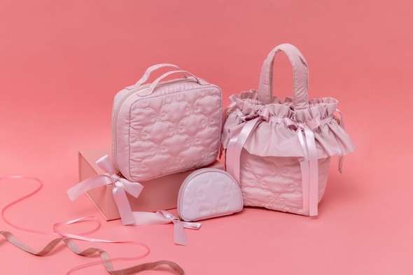 付録】ローソンで買える「Maison de FLEUR」の淡ピンク×リボンのバッグ