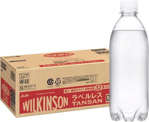 アサヒ飲料「ウィルキンソン タンサン ラベルレス 500ml×32本」