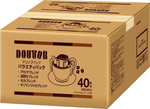ドトールコーヒー「ドリップパック 香り楽しむバラエティアソート 40P」