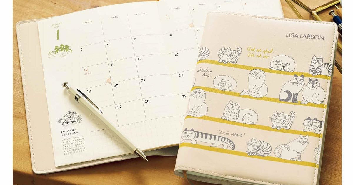 付録】「スケッチねこたち」の2026年手帳が登場 「リンネル」2026年1月