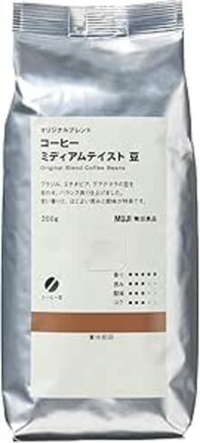 無印良品「オリジナルブレンドコーヒー ミディアムテイスト 豆 200g」