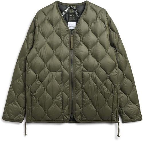 TAION(タイオン)ミリタリー VネックWジップ ダウンジャケット