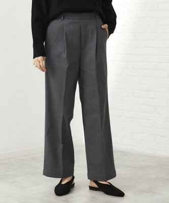 THE SHOP TK ハイパーストレッチ あったか裏起毛ワイドパンツ