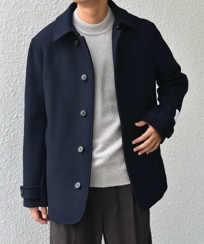 3位:SHIPS any「SHIPS any: PURE WOOL MELTON シングル Pコート 25AW」