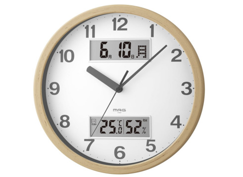 ノア精密「MAG(マグ) 掛け時計 ダブルポイント W-807A N-Z」