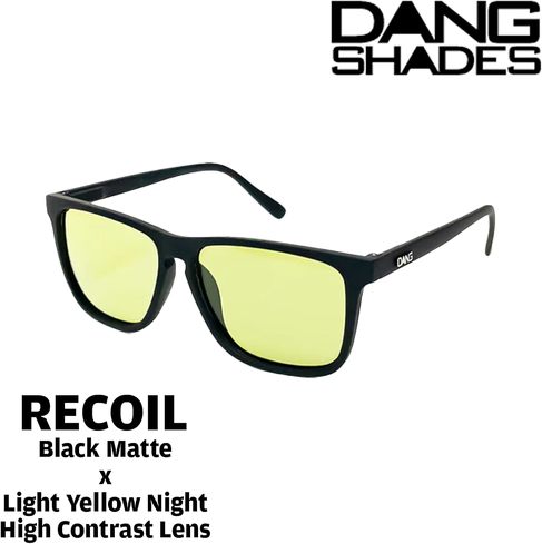 ������Ă���^�]�p�T���O���X�FDANG SHADES�uRECOILBlack Matte x Light Yellow Night High Contrast Lens�i�i�C�g�����Y�jvidg00470�v