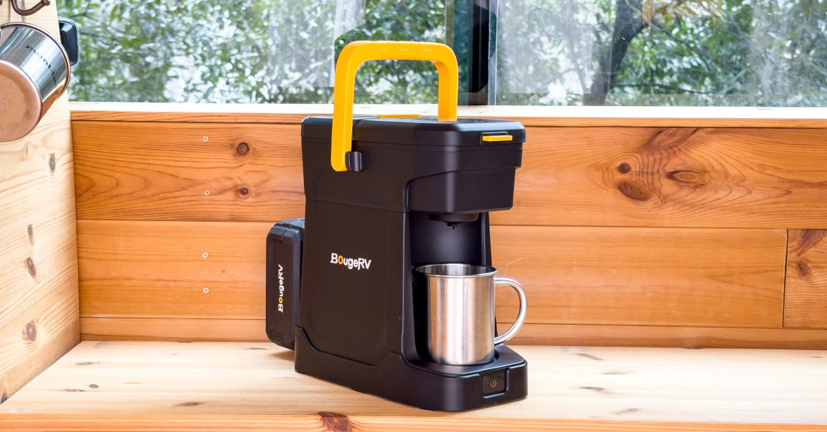 BougeRV コーヒーメーカー コーヒー粉対応 ポーダブルコーヒーマシン 車中泊も普段使いもこれ1台！ BougeRVの「ポータブルコーヒーメーカー