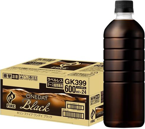 �L�����u�t�@�C�A �����f�C �u���b�N ���x�����X 600ml�~24�{�v