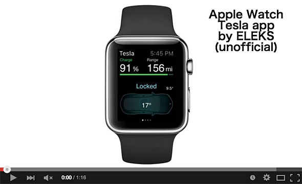 Tesla App on Apple Watch