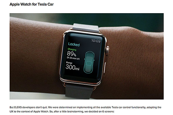 Tesla App on Apple Watch