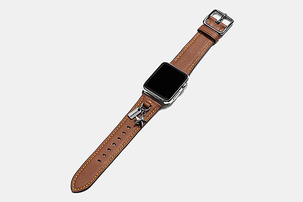 COACH Apple Watch Leather Watch Strap with Charms