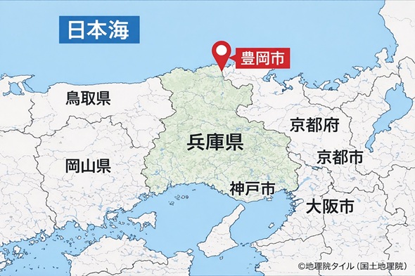 ���Ɍ��k���̓��{�C�ɖʂ���L���s�B�R�E�m�g���̖쐶���A�Ə�艷��ŗL���i�o�T�F���y�n���@�u�n���@�n�}�f�[�^�v�ihttps://maps.gsi.go.jp/�j����ɕM�҂��쐬�j