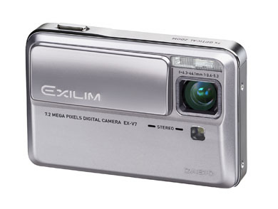 CASIO CASIO EXILIM Hi-ZOOM EX-V7 シルバー カシオ エクシリム コンパクト デジタルカメラ デジカメ + 純正 バッテリー NP-50