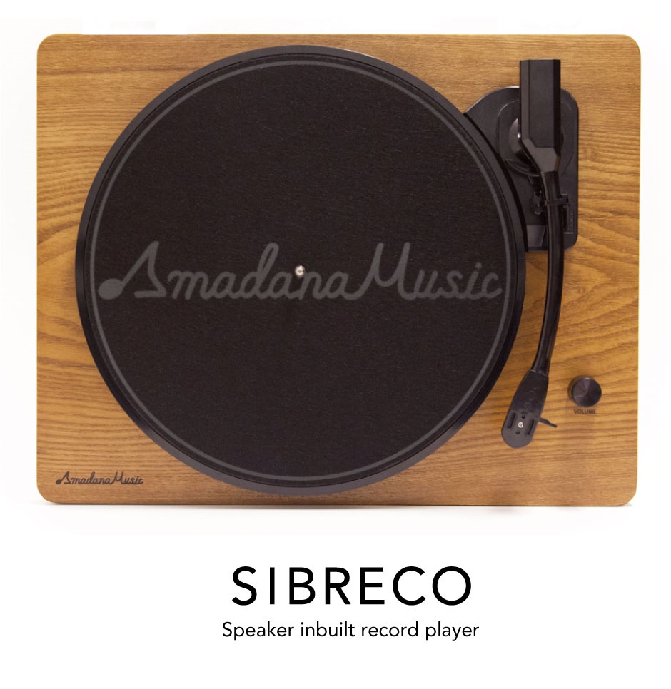 Amadana Music レコードプレーヤー スピーカー内蔵