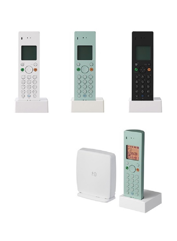 0、シンプルなデザインのコードレス電話機を発売：3色カラバリ 