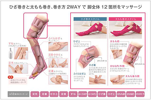 足先から太ももまで しぼり上げる ようにマッサージ パナソニックの レッグリフレ が進化 Itmedia News