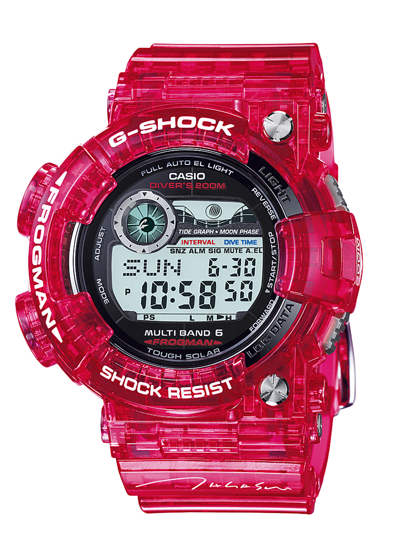 村上隆デザインの赤いG-SHOCK FROGMAN――TOKYO FM開局40周年記念