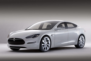 写真1　TeslaMotors社が開発中の「ModelS」