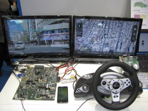 バイテックの「Atom E3800」と「Tizen IVI」を用いたカーナビゲーションシステムのデモ