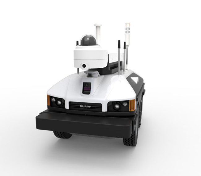 自律走行する360度監視ロボット、シャープが米国で提供：ロボット開発