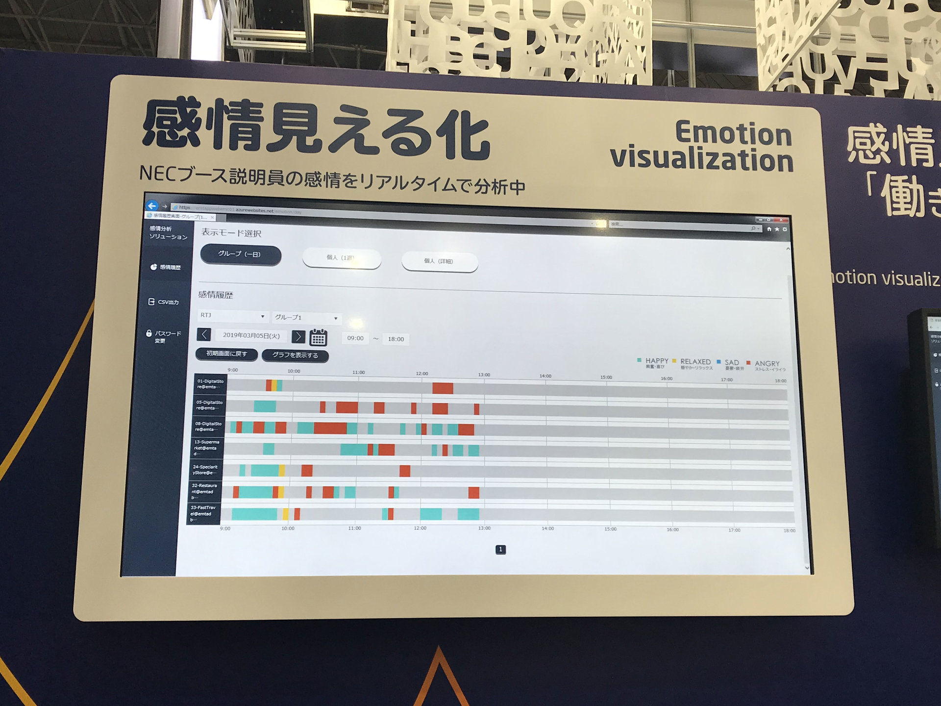 見えるぞ！ 私にもNECの説明員のストレスが見える！：リテールテックJAPAN 2019 - MONOist