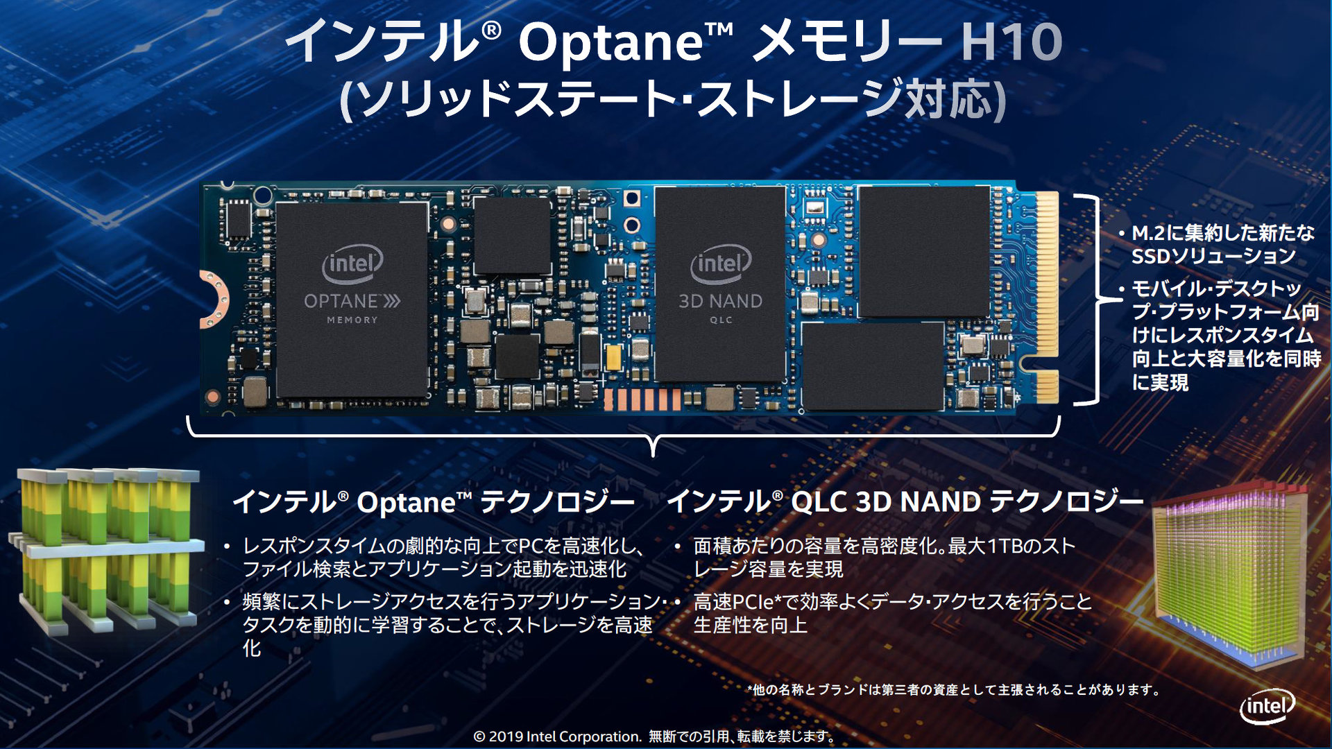 Intel Optane Memory H10̊TviNbNŊgj oTFCe