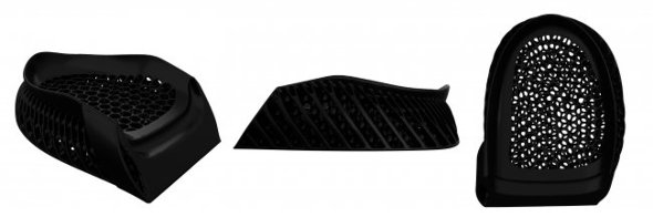 「TripleCell」向けに開発された新素材「Rebound Resin」によって造形された「990 Sport」のミッドソールの踵部
