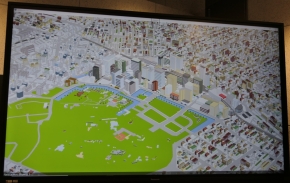 東京・大手町の周辺をモデル化した3D地図