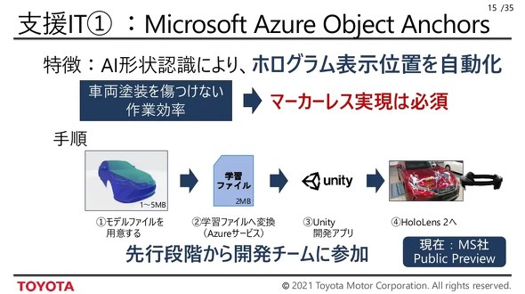 「Azure Object Anchors」を活用した形状認識