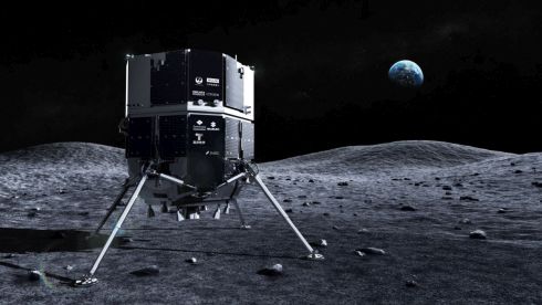 ispaceの月面ランダーのイメージCG