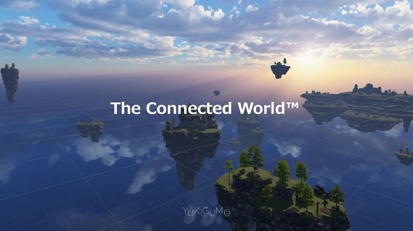 「The Connected World」は、Worldと呼ばれる主催者が決めたレギュレーション／ルールに基づく仮想世界と、その中に作られる複数のLandと呼ばれる仮想スペースで構成されるメタバースプラットフォーム