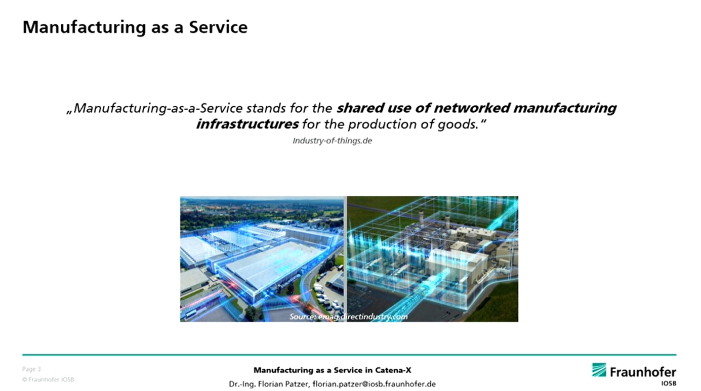 uManufacturing-as-a-Service in Catena-Xv̍\zi߂mNbNĊgn oFCatena-X