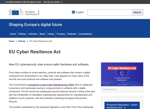 EUの「Cyber Resilience Act」