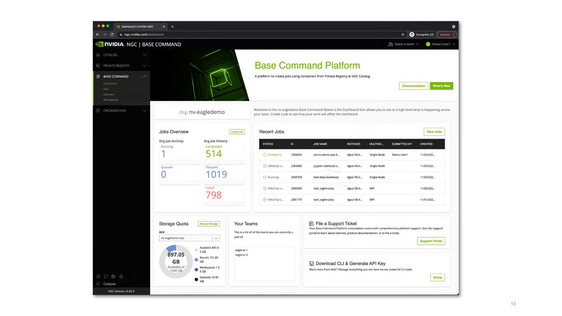 Base Command Platform̃C^tF[XmNbNĊgn oFNVIDIA