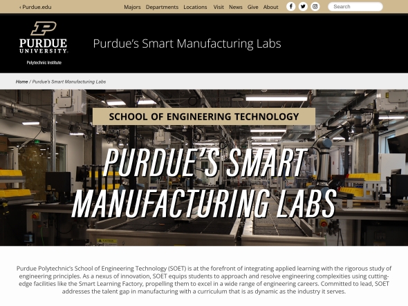 「Smart Manufacturing Lab」のWebサイト