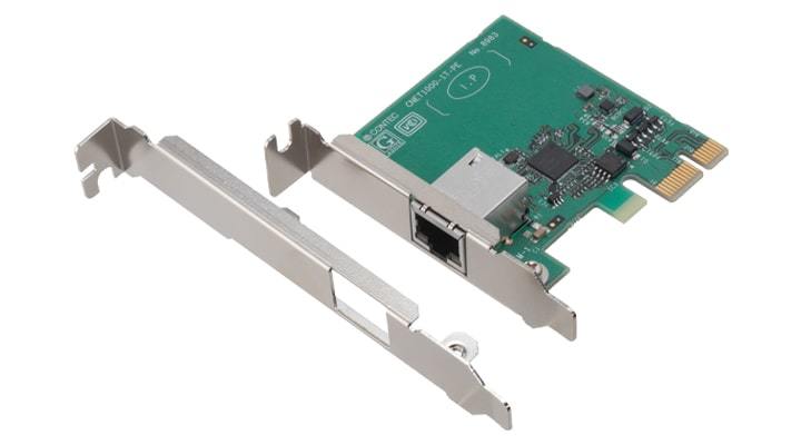 産業用途向けのPCI Express対応ギガビットLANボード、温度環境－40 