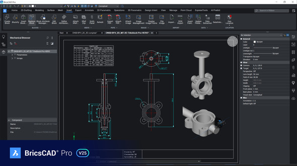 BricsCAD̍ŐVo[WuBricsCAD Pro V25ṽC[W