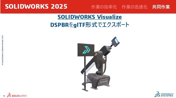 uSOLIDWORKS VisualizevɂāAuSOLIDWORKS 2025vł̓_Op̊Oσff[^`uDSPBRvAuglTFv`ŃGNX|[gł悤ɂȂ