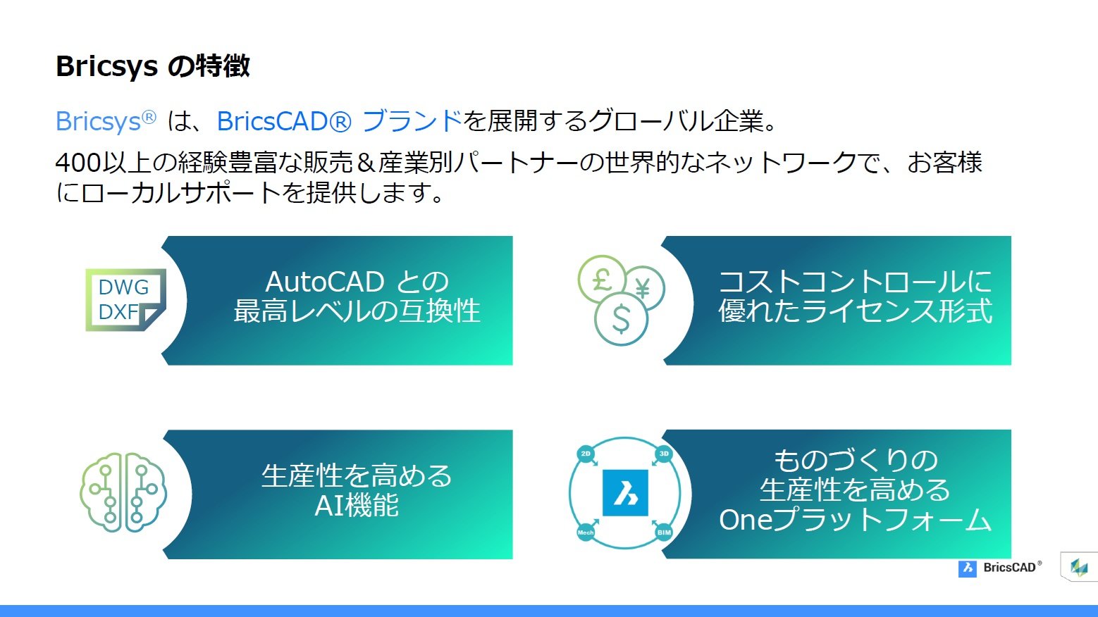 Bricsys̓mNbNŊgn oFBricsys Japan