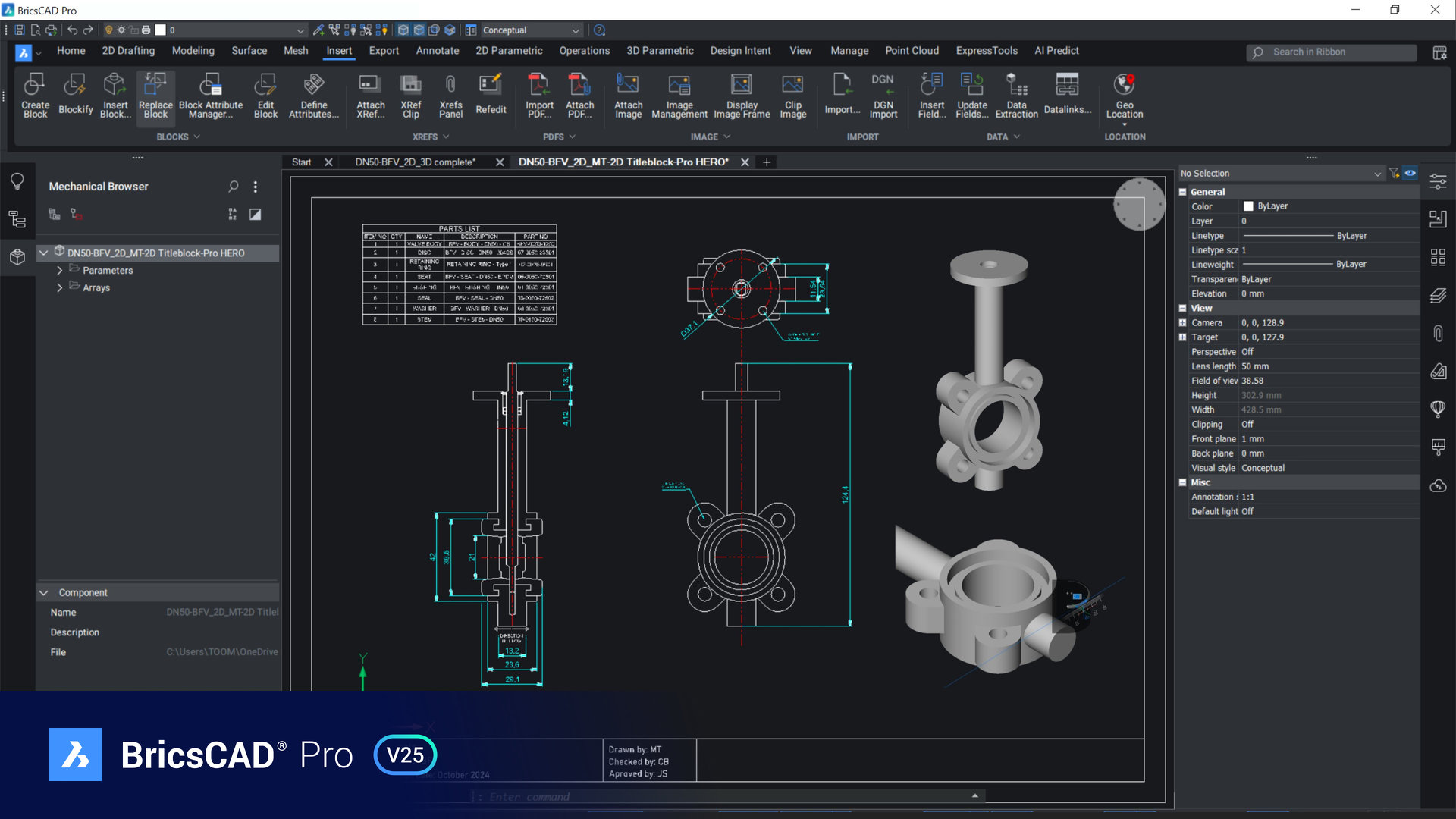 BricsCAD̍ŐVo[WuBricsCAD Pro V25ṽC[WmNbNŊgn oFBricsys Japan