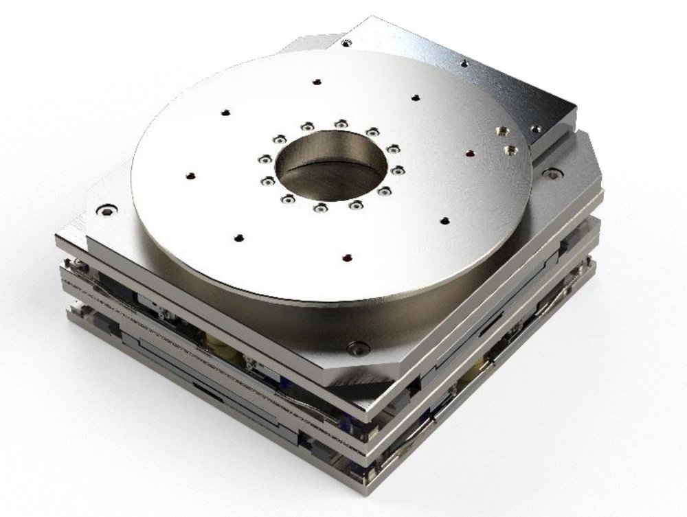 アライメントステージの回転テーブルにθ軸無限回転仕様、日本トムソン