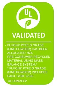 UL2809���؂����������uFluon PTFE G�v��Environmental Claim Validation�}�[�N