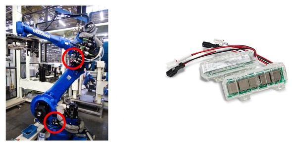 �S�ő̓d�r�𓋍ڂ����Y�Ɨp���{�b�g�i���A�Ԋۂ̈ʒu�ɑS�ő̓d�r�̓d�����W���[���𓋍ځj�ƃ}�N�Z���̑S�ő̓d�r�𓋍ڂ����d�����W���[���i�E�j