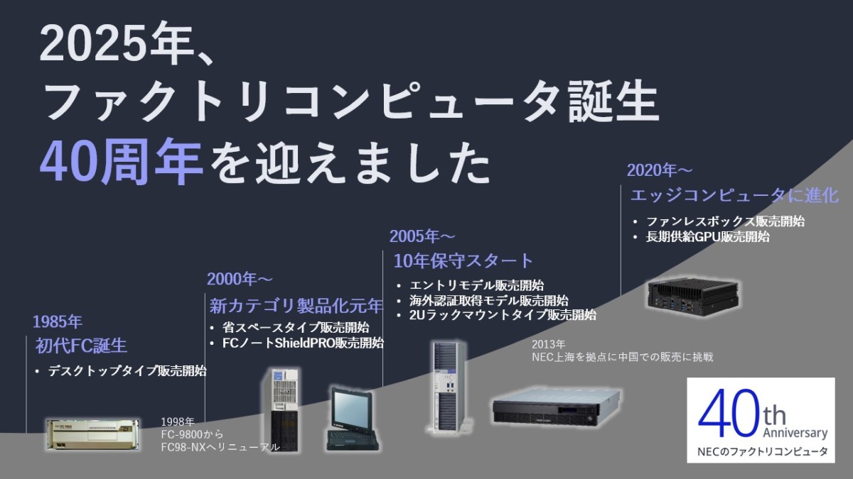 支持され続けて40年 産業分野と社会インフラを支えるNECのファクトリ 