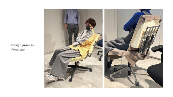 シンクロロッキングの座り心地を実感し、開発の方向性が明確になった