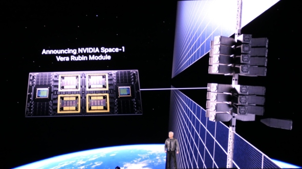 GTC 2026�ŁuNVIDIA Space-1 Vera Rubin Module�v�𔭕\����NVIDIA�̃W�F���X���E�t�A����