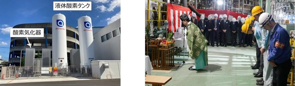 �t�̂ŕۊǂ��Ă���R�ėp�̎_�f���C�������ėq�֋����i���j�Ɨn�Z�q�̉Γ��ꎮ�̗l�q�i�E�j