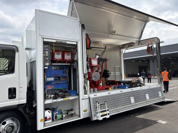 �ԗ��ɂ͎��ۂɍ�ƂŎg�������悹�Ă���