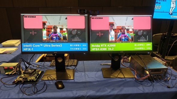 �C���e���́uCore Ultra �V���[�Y3�v��NVIDIA��GPU�uRTX A2000�v��p����AI���_�̏���d�͂̔�r