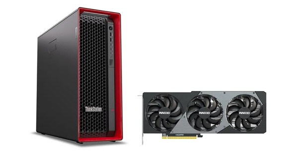 �uThinkStation P5 Gen 2�v�ƁuNVIDIA GeForce RTX 5070 Ti���ڃO���t�B�b�N�{�[�h�v